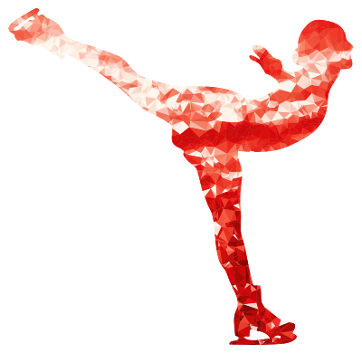Ruby Ice Skating Woman clipart