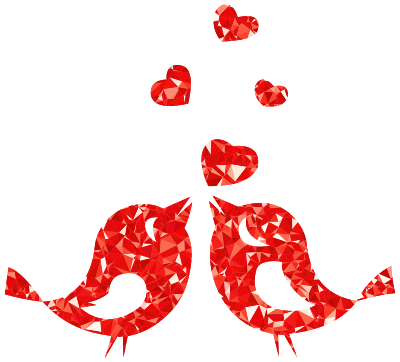 Ruby Love Birds clipart