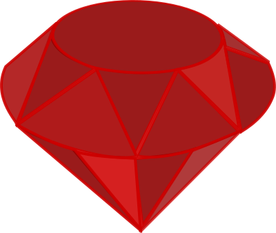 Ruby, no shading clipart