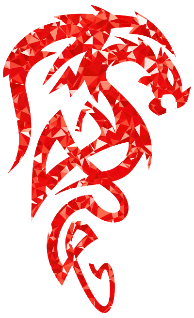 Ruby Tribal Drake clipart