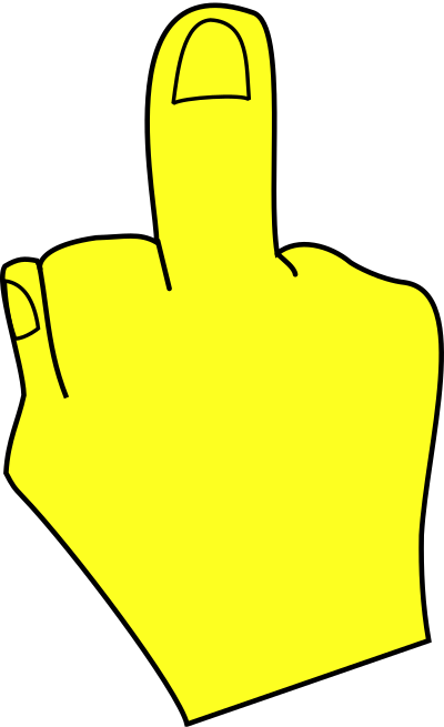 Rude Hand clipart