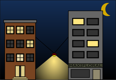 Rue éclairée clipart