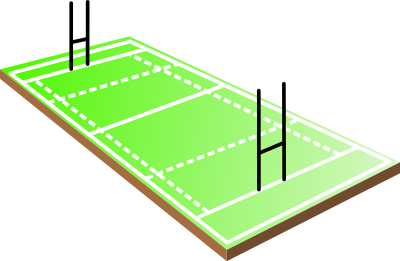Rugby field clipart