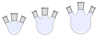 Rundkolben mit Schliff Dreihals schmal clipart
