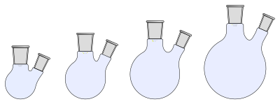 Rundkolben mit Schliff Zweihals schmal clipart