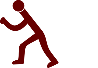 Runner simple with wake marks clipart