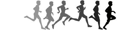 Runners - Isolated - Motion Fade clipart