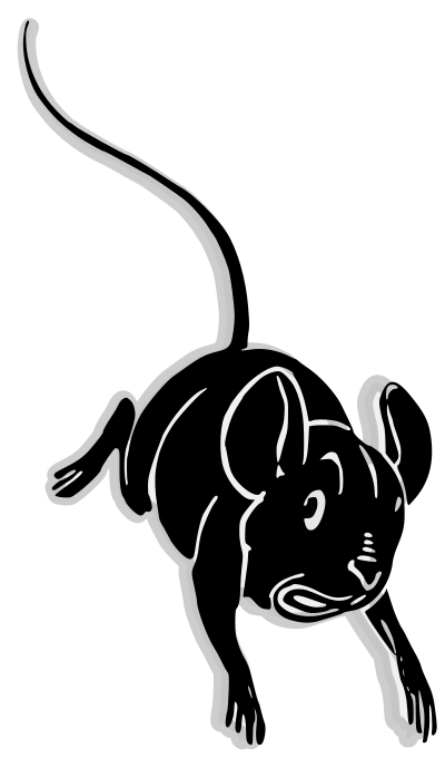 Running Away Mouse clipart