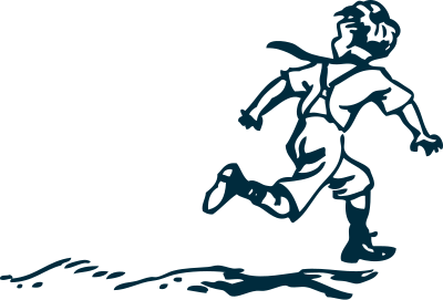 Running boy clipart