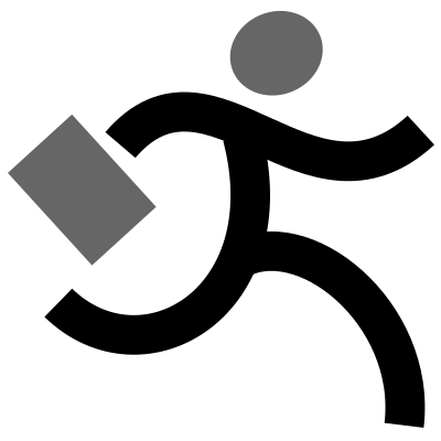 Running businessman clipart