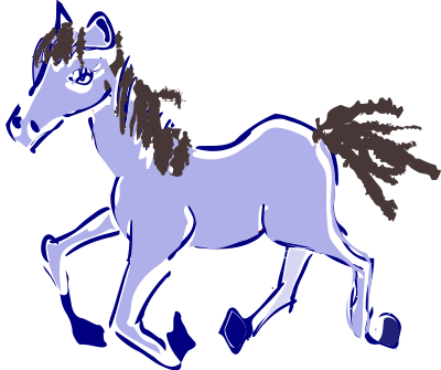 Running horse clipart