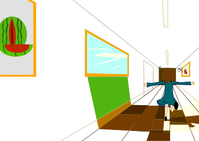 Running in the house clipart