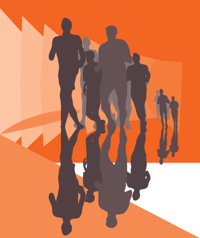 Running men clipart