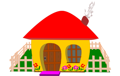 Rural Cute Countryside House clipart