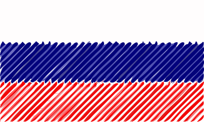 Russia flag linear clipart