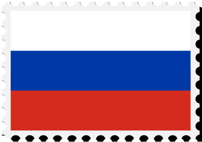 Russia flag stamp clipart