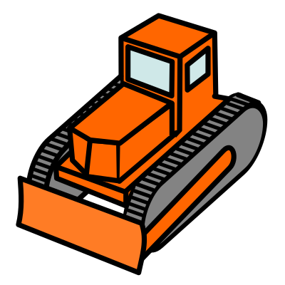 Russian Bulldozer clipart