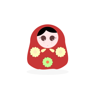 Russian doll illustration clipart