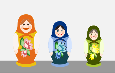 Russian dolls - matryoshkas clipart