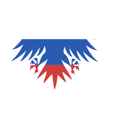 Russian flag eagle silhouette clipart