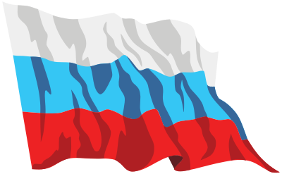Russian Flag Waving In The Wind clipart