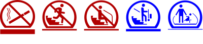 Russian Metro (subway) signs clipart
