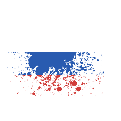 Russian national flag ink grunge clipart