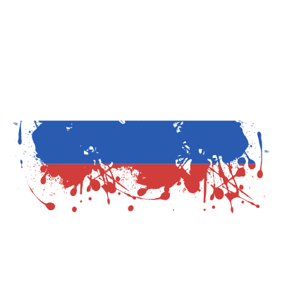 Russian national flag ink splatter clipart