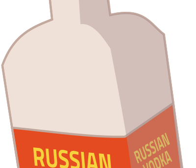 Russian Vodka Bottle clipart