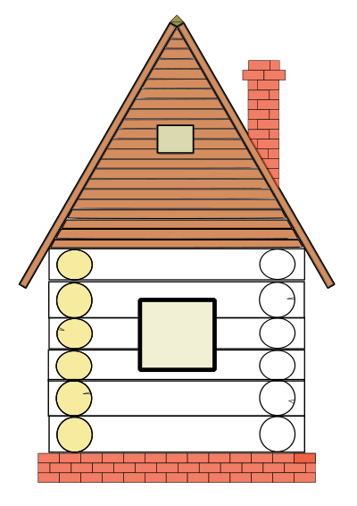 Russian wood house clipart