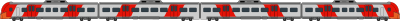 Russians suburb train "Lastochka" clipart