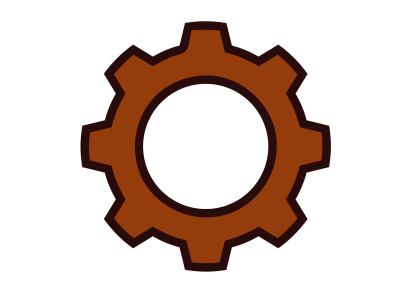 Rusted gear clipart