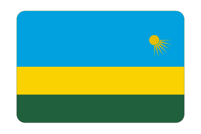 Rwanda flag (bevelled) clipart