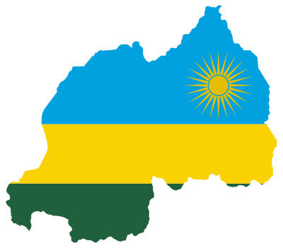 Rwanda Flag Map clipart