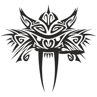 Sabertooth tribal clipart