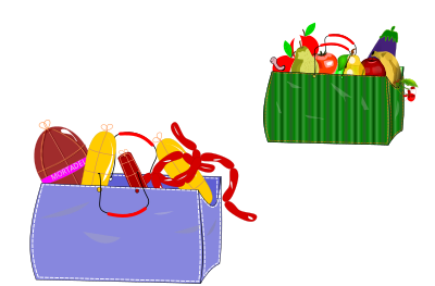 Sacolas antigas clipart