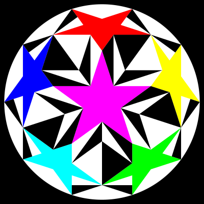 Sacred double pentagon clipart