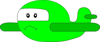 Sad Airplane clipart