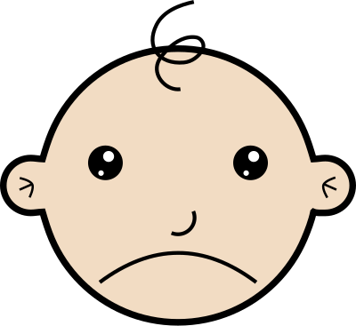 Sad baby clipart
