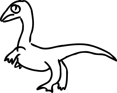 Sad dino clipart