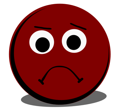 Sad face clipart