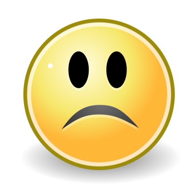 Sad face with sweatdrop clipart