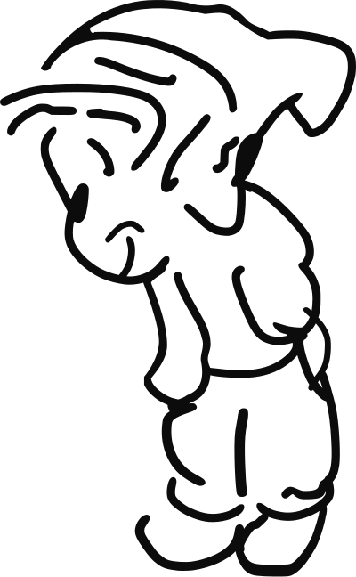 Sad gablin clipart