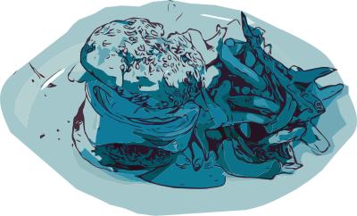 Sad Hamburger clipart