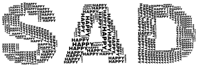 Sad Happy Black clipart