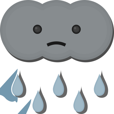 Sad Little Cloud clipart
