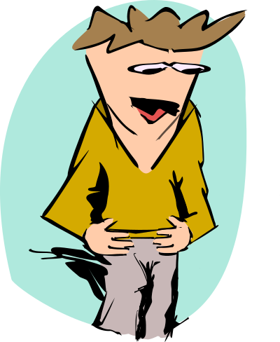 Sad looking man with wild hair clipart
