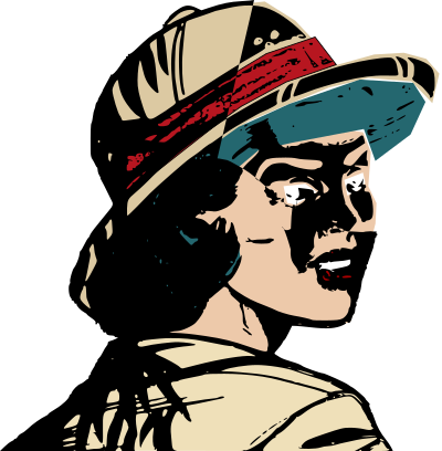 Safari girl clipart