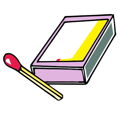 Safety matches علبة كبريت clipart