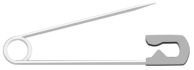 Safety Pin (Open) clipart